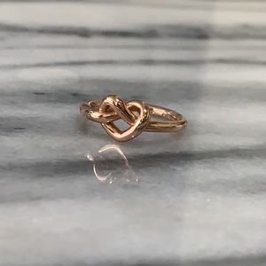 Juicy Couture rose gold plated knot ring